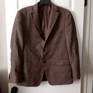 Lauren Ralph Lauren Men's 44R Brown Wool Blend Blazer Jacket